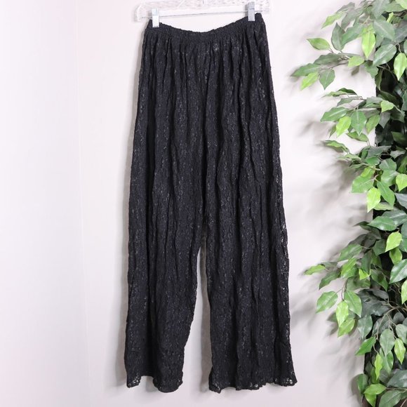 Vintage Pants - Vintage Express Lace Culotte Wide Leg Pants